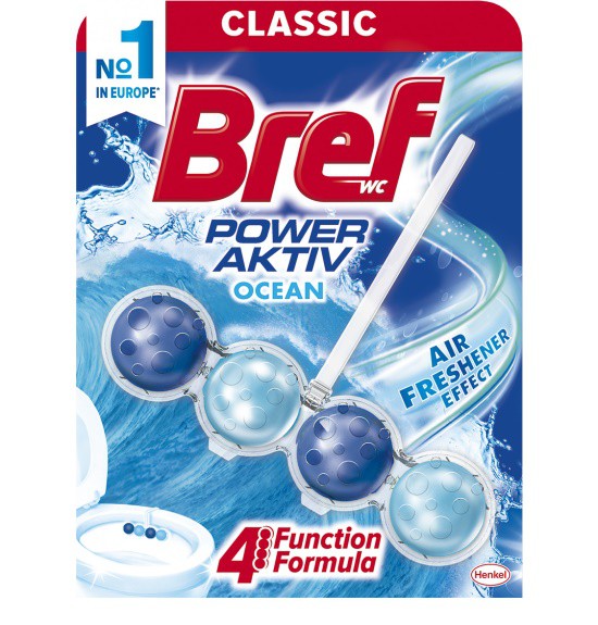 Bref power activ Kuličky 50g ocean | Čistící, dezinf.prostř., dezodoranty - Přípravky na WC - Závěsy na WC a pissoárové kostky
